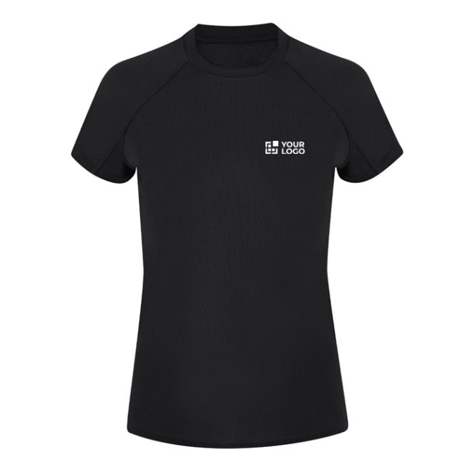 Camiseta técnica mujer manga corta ranglán poliéster 135g/m²