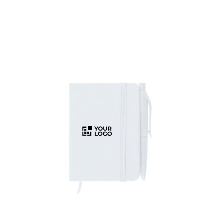 Bloc de notas de tapa sitética con bolígrafo a juego A7