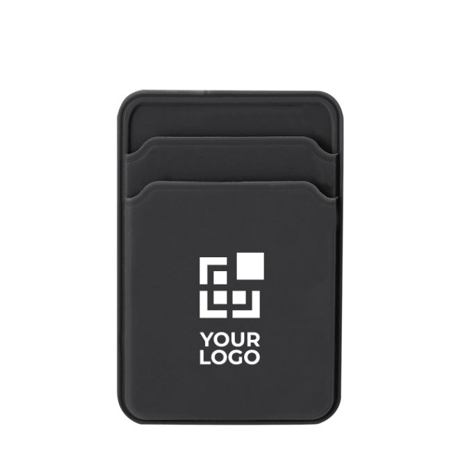 Tarjetero magnético silicona para smartphone con doble compartimento