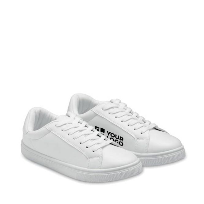 Zapatillas ligeras de cuero sintético con suela de goma vista de impresión