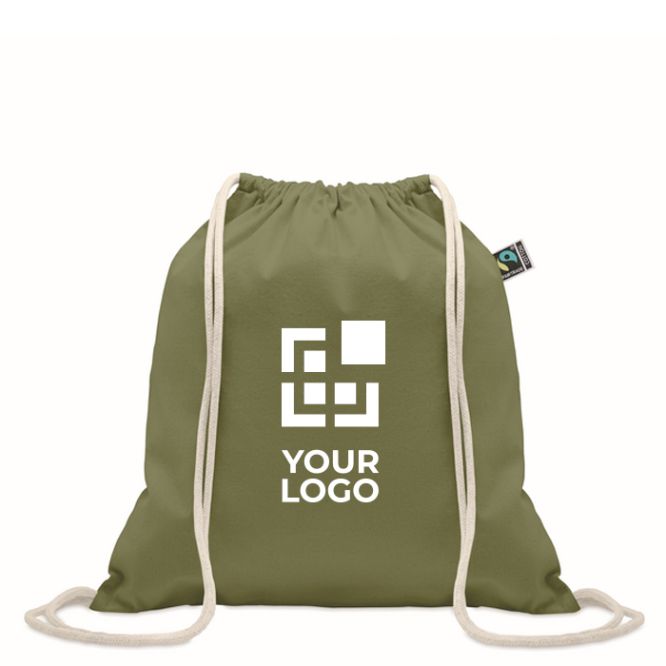 Bolsa de cuerdas de algodón con cierre fruncido 180 g/m²