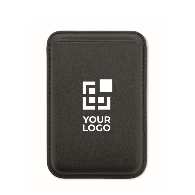 Tarjetero magnético de poli piel con especio para 3 tarjetas