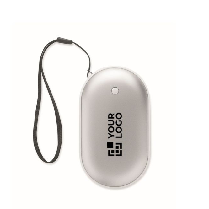 Calentador de manos aluminio con 3 niveles de calor 5.000mAh