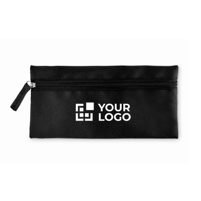 Estuche con cremallera de poliéster RPET 300D