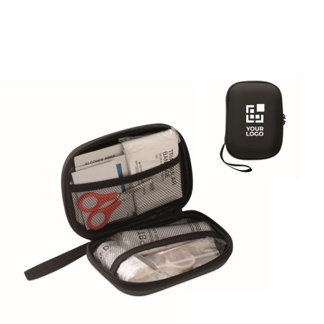 Botiquín de primeros auxilios en estuche rígido de plástico