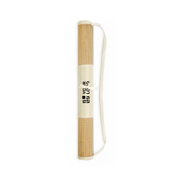 Esterilla de playa de paja natural enrollable con correa