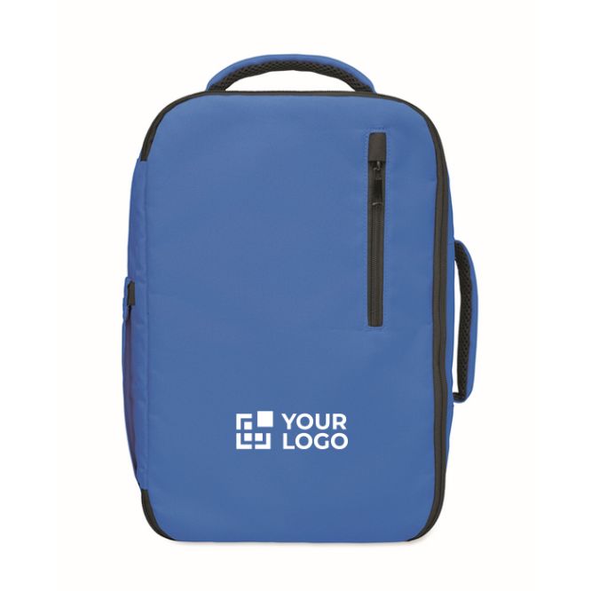 Mochila de cabina de poliéster RPET con correa para trolley 15''