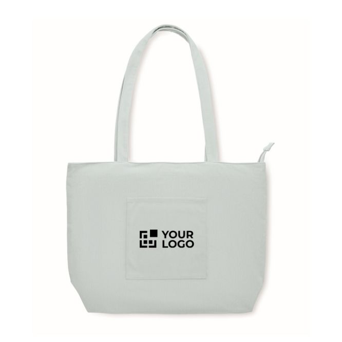 Bolsa grande de pana de poliéster con cremallera 220 g/m²