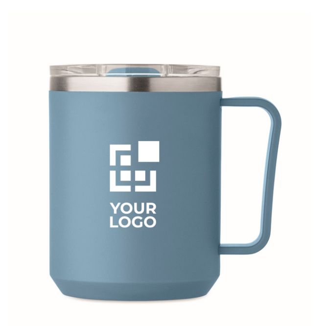 Vaso de doble pared con tapa deslizante transparente 400ml