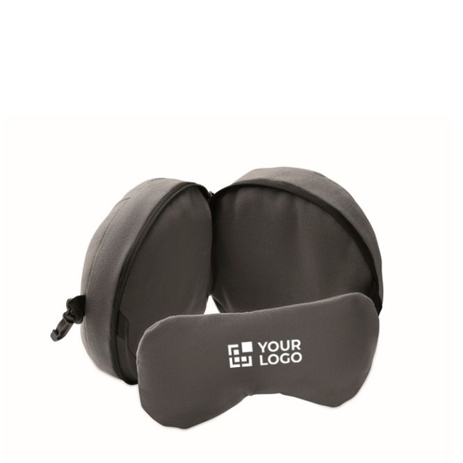 Almohada de viaje 2 en 1 con antifaz incorporado