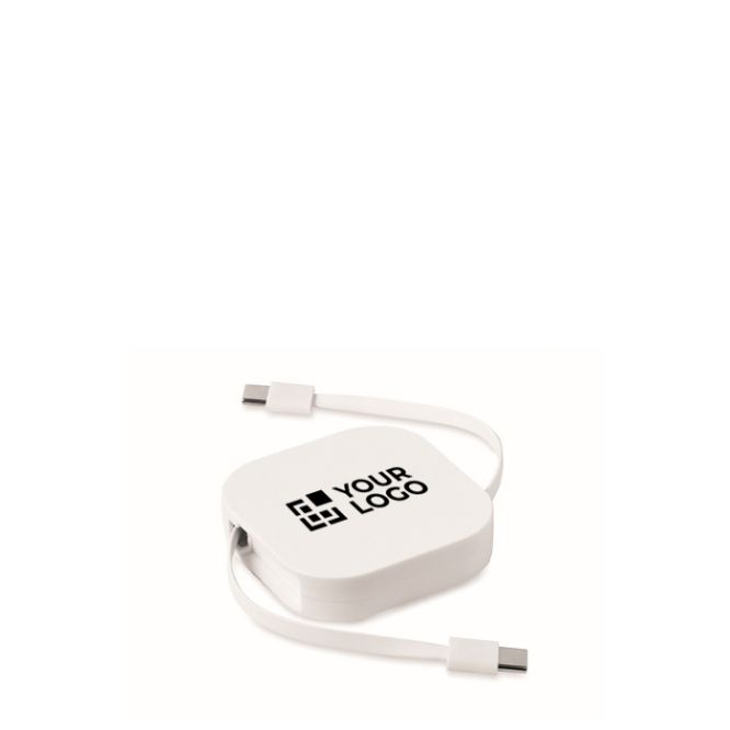 Cable retráctil tipo-C con transferencia de datos y soporte móvil