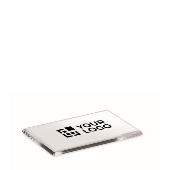 Portarretratos magnético acrílico rectangular para nevera