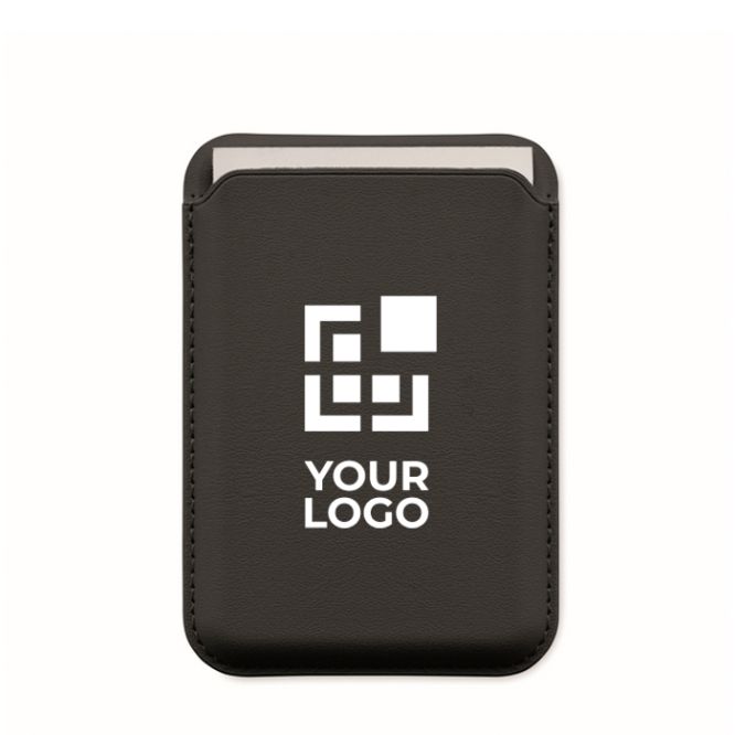 Tarjetero magnético de polipiel PU para 3 tarjetas