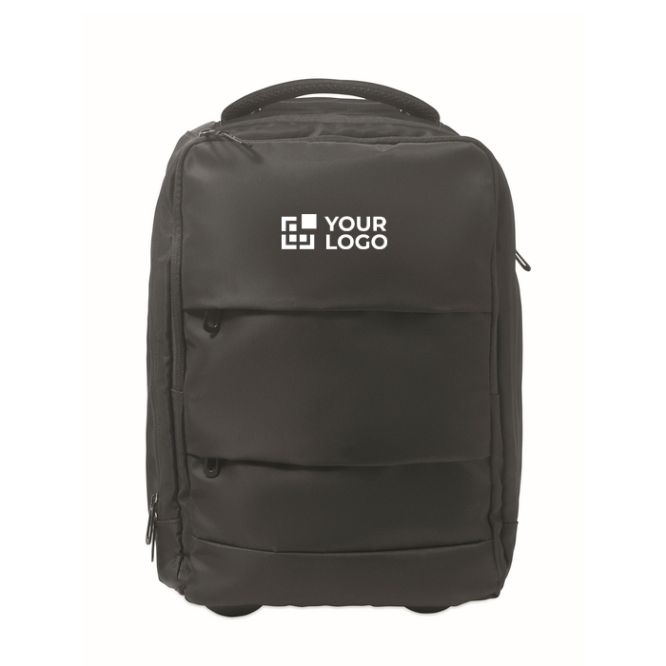 Mochila trolley de poliéster RPET 290T con 3 bolsillos 15''