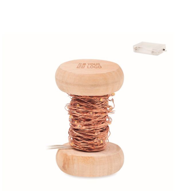 Guirnalda de 50 luces LED color madera