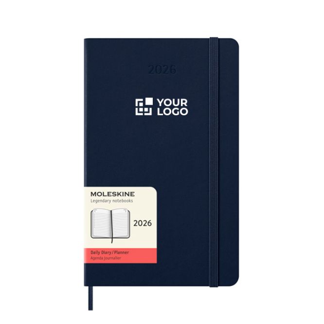 Agenda de papel cuero con vista diaria y tapa dura Moleskine