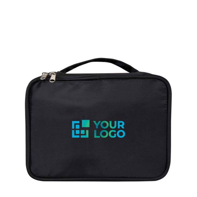 Bolsa organizadora de maquillaje de poliéster reciclado con cremallera