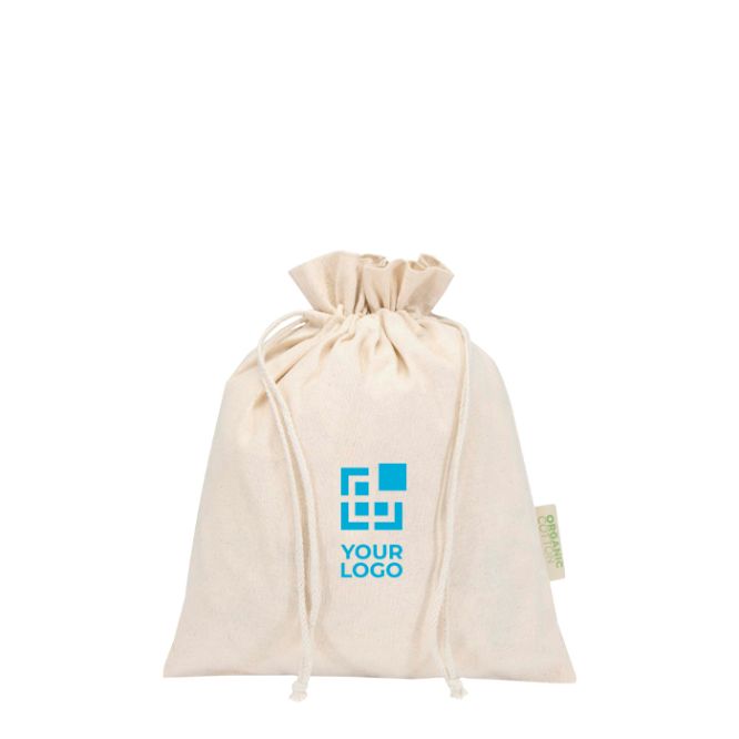 Bolsa de regalo con cierre de cordón de algodón 140g/m2