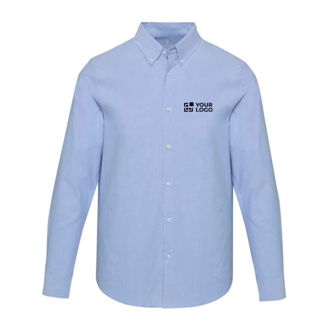 Camisa oxford hombre manga larga cuello abotonado Elevate