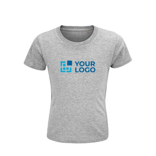 Camiseta eco para niños 150 g/m2 color gris jaspeado