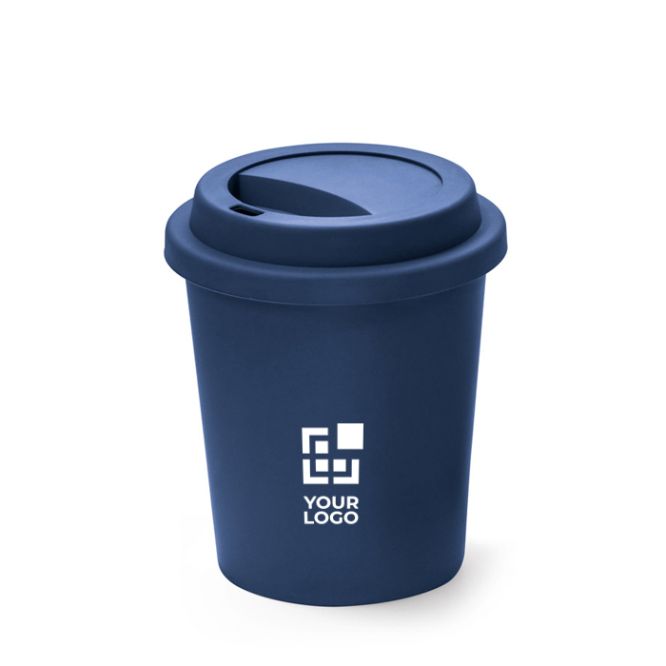 Vaso de viaje de plástico de pared simple y apto para microondas 350ml