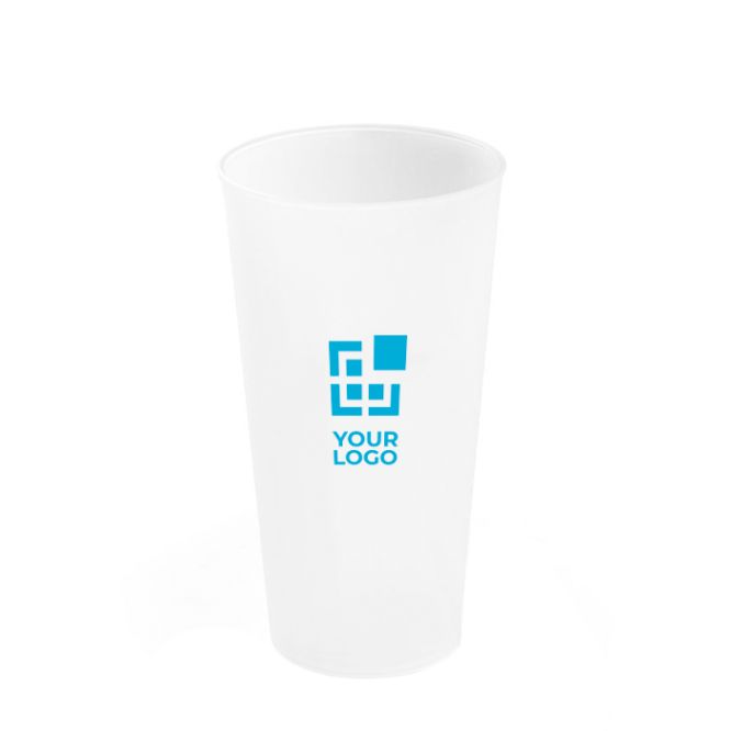 Vaso de fiesta de plástico fabricado en Europa pared simple 620ml