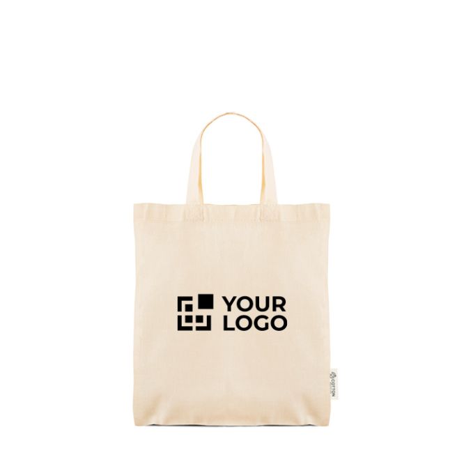 Bolsa asas cortas en algodón reciclado y plástico reciclado 140 g/m2