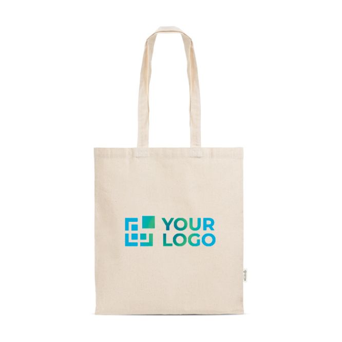 Bolsa de compras con asas largas de material ecológico 140 g/m2