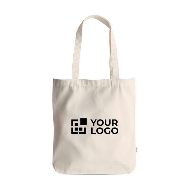 Bolsa de algodón y plástico reciclado con asas de 310 g/m2