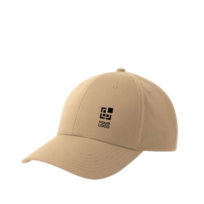 Gorra de béisbol con poliéster ecológico, 6 paneles y cierre de velcro