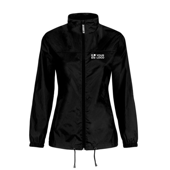 Cortaviento de nylon ajustable para mujer repelente al agua B&C 