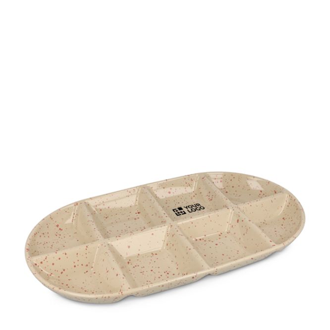 Bandeja de cerámica artesanal con diseño de salpicado Sagaform