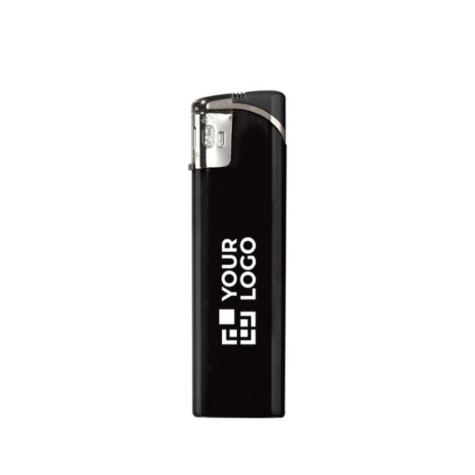 Encendedor electrónico recargable de un mismo color con punta plateada
