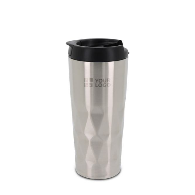 Botella termo doble pared antigoteo con acabado en relieve 450ml