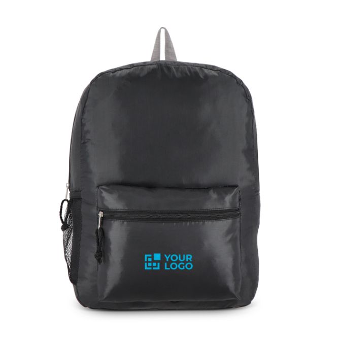Mochila plegable ligera con bolsillo frontal y malla lateral 16L