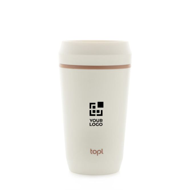 Vaso termo de plástico reciclado con tapa 360° Topl 350ml