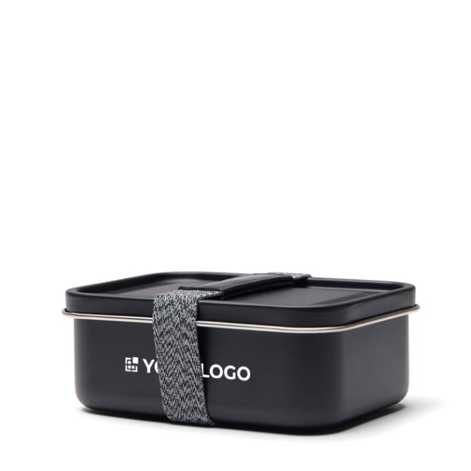 Fiambrera de acero inoxidable reciclado con correa elástica 750ml