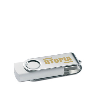 USB personalizado de goma con variedad de colores y clip giratorio